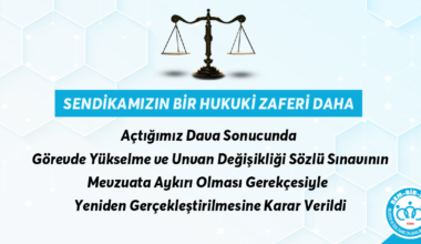 Görevde Yükselme ve Unvan Değişikliği Sözlü Sınavının Mevzuata Aykırı Olması Gerekçesiyle Yeniden Gerçekleştirildi