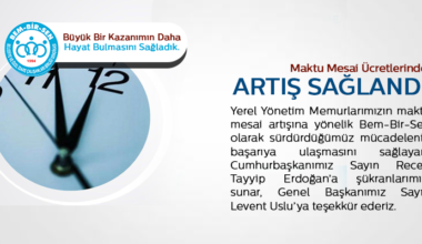 Maktu Mesai Ücretlerinde Artış Sağlandı