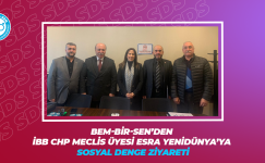 BEM-BİR-SEN’DEN İBB CHP MECLİS ÜYESİ ESRA YENİDÜNYA’YA SOSYAL DENGE ZİYARETİ BEM-BİR-SEN’DEN İBB CHP MECLİS ÜYESİ ESRA YENİDÜNYA’YA SOSYAL DENGE ZİYARETİ